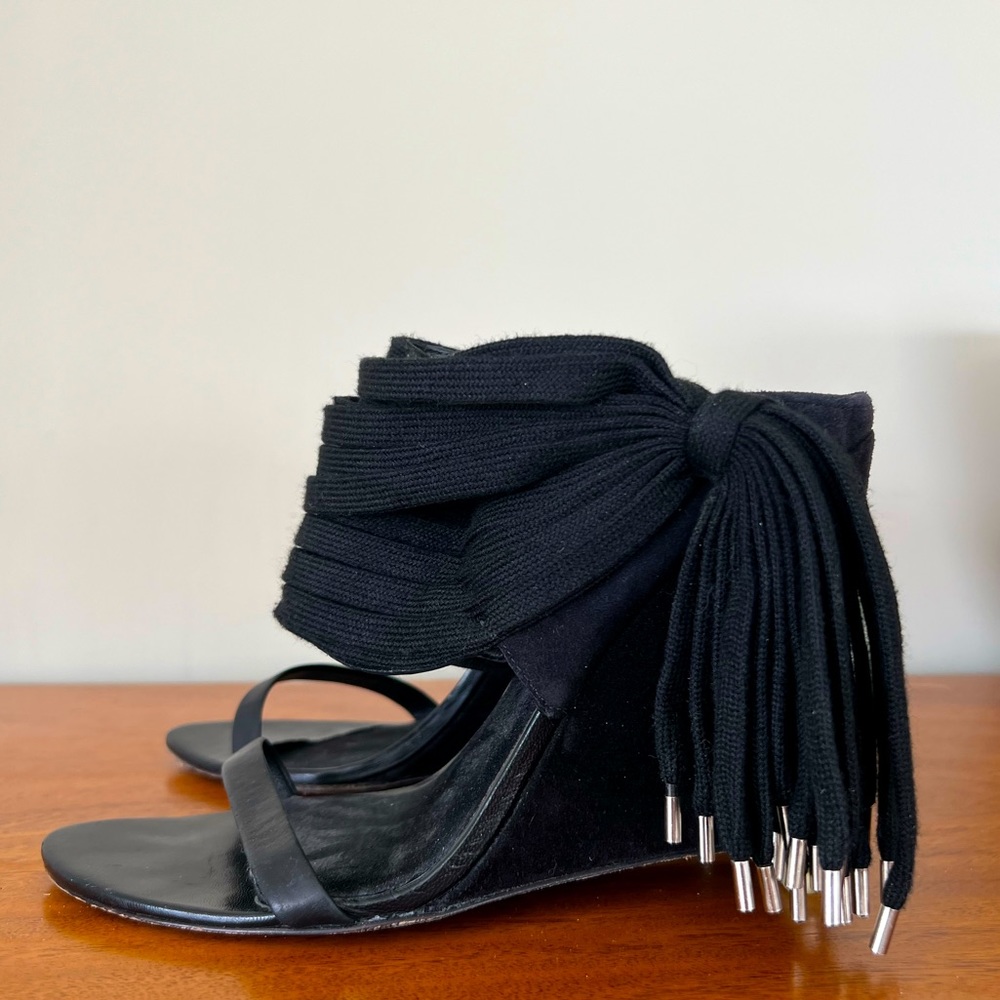 Alexander Wang wedge heels with shoe lace detail. Size 39